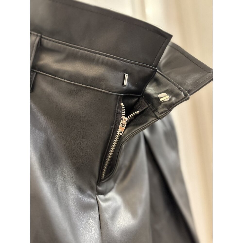 Blank NYC Black Paper Bag Faux Leather Pants Size 25 - Picture 5 of 11